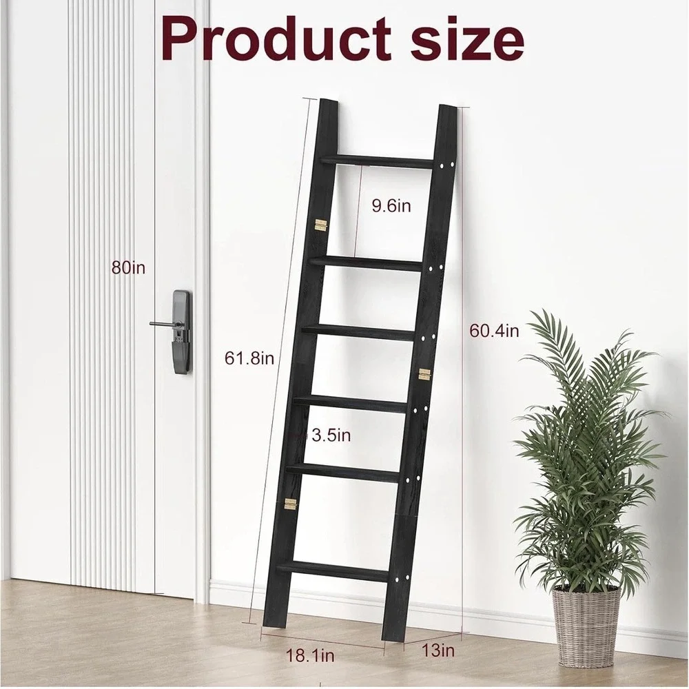 Blanket Ladders For The Living Room 6 Tier Blanket Holder Wall Leaning Blanket
